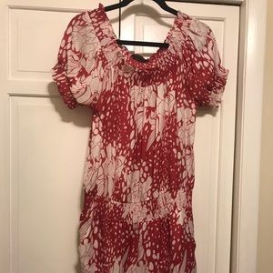 Pink and white romper